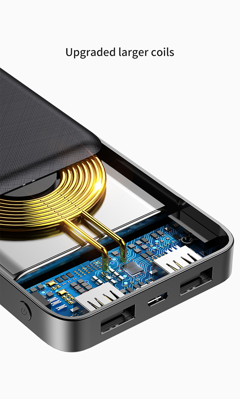 BASEUS M36 WIRELESS CHARGER POWER BANK 10000MAH WHITE