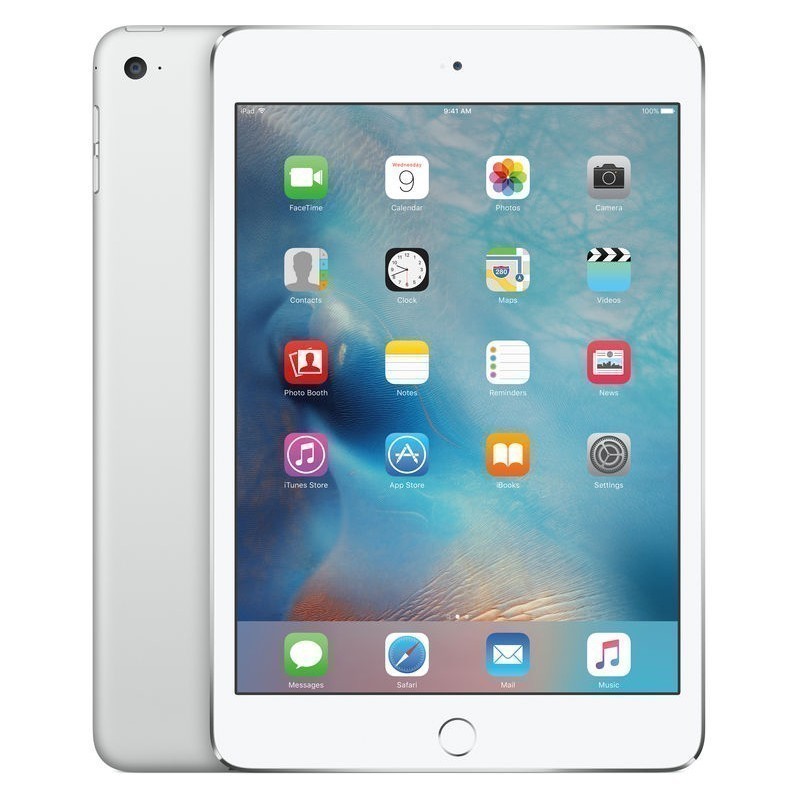 Apple iPad Mini 4 128GB Silver/ White WiFi A1538 Excellent Grade