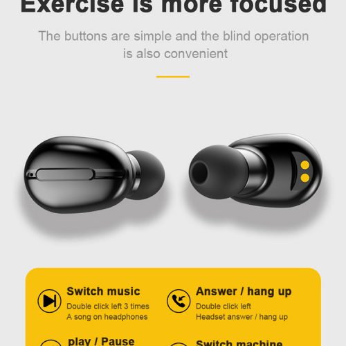 XG13 TWS Wireless Bluetooth 5.0 Earbuds Black Mobile City