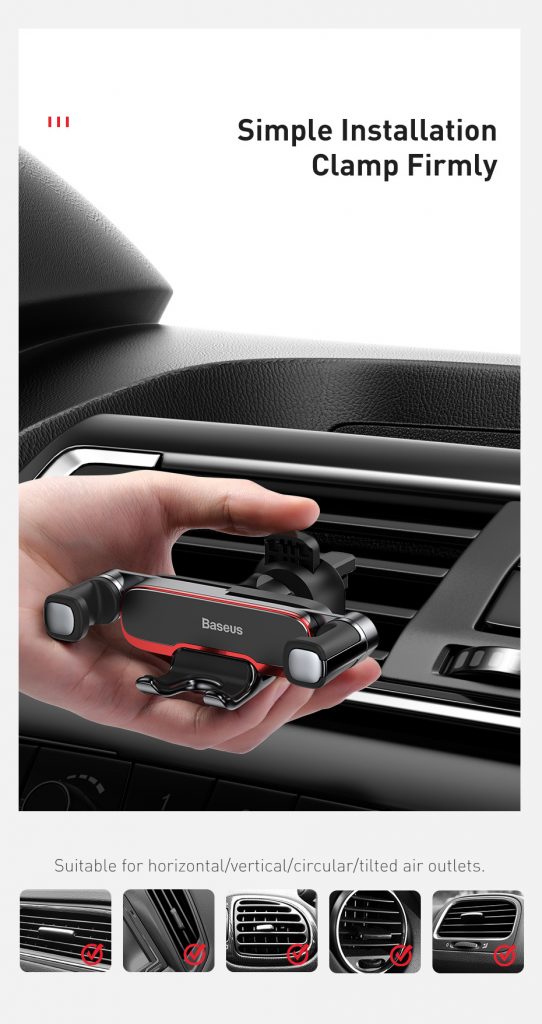 Baseus Lateral Gravity Car Mount holder Mobile City