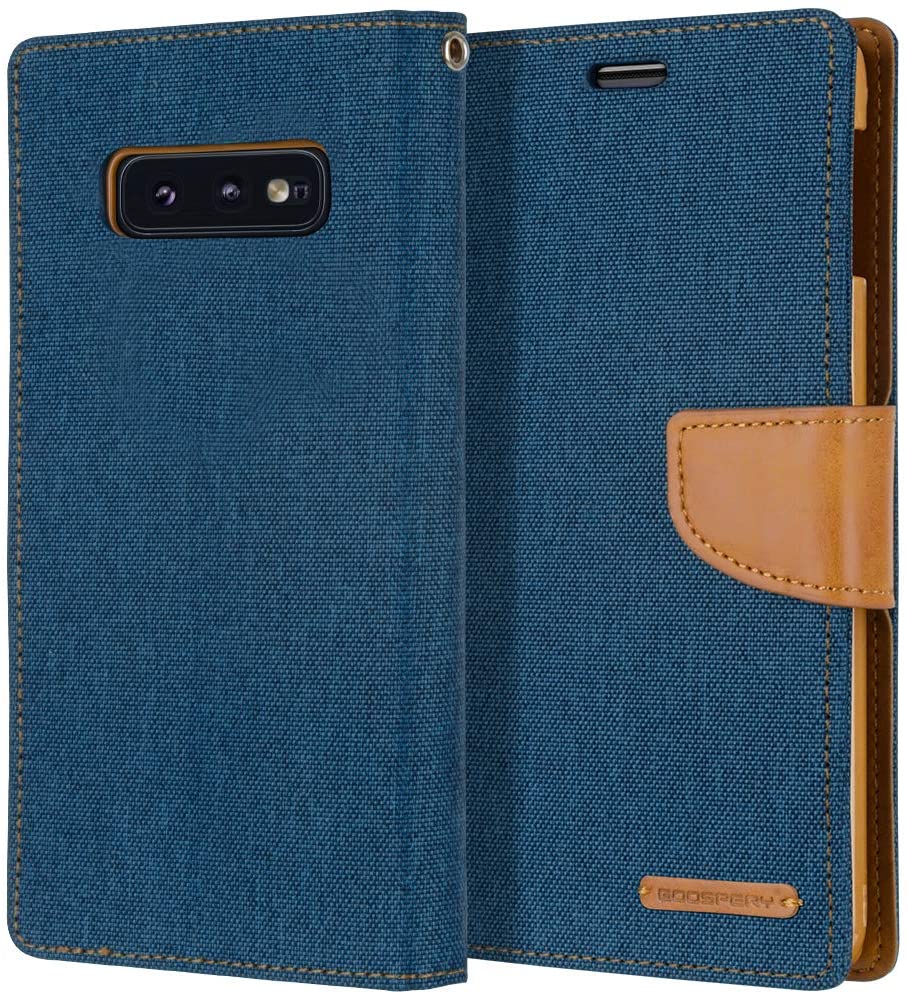 Samsung Galaxy S10e Goospery Canvas Wallet Case Blue Mobile City