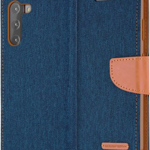 Samsung Galaxy S21 Goospery Canvas Wallet Case Blue - Image 3
