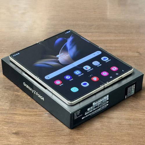 NZ Version Samsung Galaxy Z Fold4 5G 256GB Beige Dual Sim Like New with Apple Box - Image 2