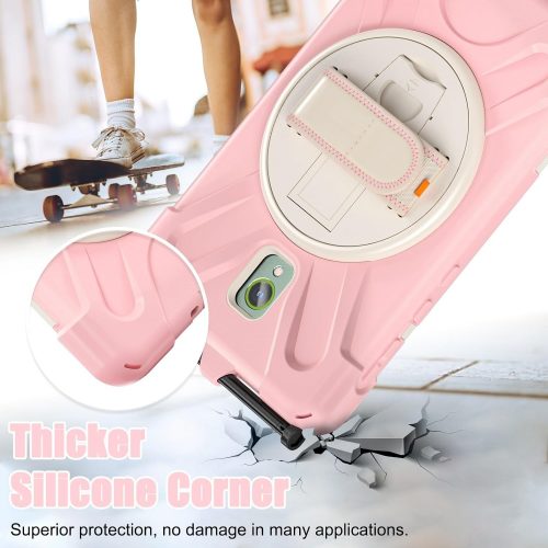 Samsung Galaxy Tab Active 3 Case Heavy Duty Shockproof Case Light Pink - Image 3
