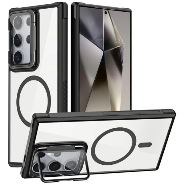 Samsung Galaxy S25 Ultra MagSafe Case with Kickstand and Camera Lens Protector
