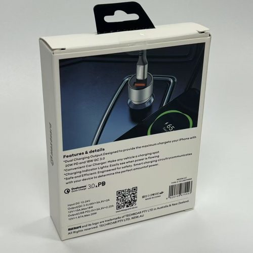 Maxguard Dual USB Car Charger with Type-C to Lightning Cable - Image 4