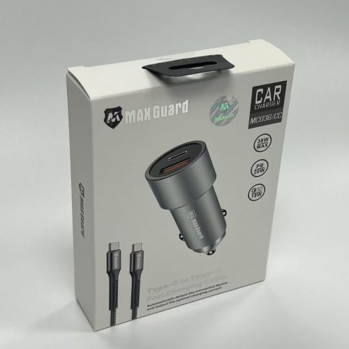 Maxguard Dual USB Car Charger with Type-C to Type-C Cable - Image 3