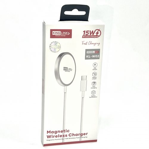 Magnetic Wireless Fast Charger – 15W Output, Auto-Alignment, Strong Magnetic Grip