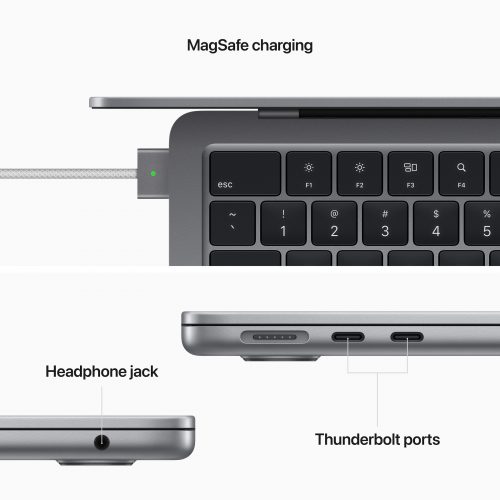 MacBook Air 2022 13 inch M2 Chip 512GB SSD Space Grey Excellent Grade with Free Case - Image 5