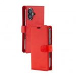 iPhone 17 Goospery Mansoor Diary Wallet Case - 9 Card Slots+2 Extra Side Pockets - Red