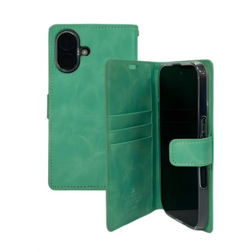 iPhone 17 Goospery Blue Moon Diary Wallet Case - 3 Card Slots+1 Extra Side Pockets - Mint