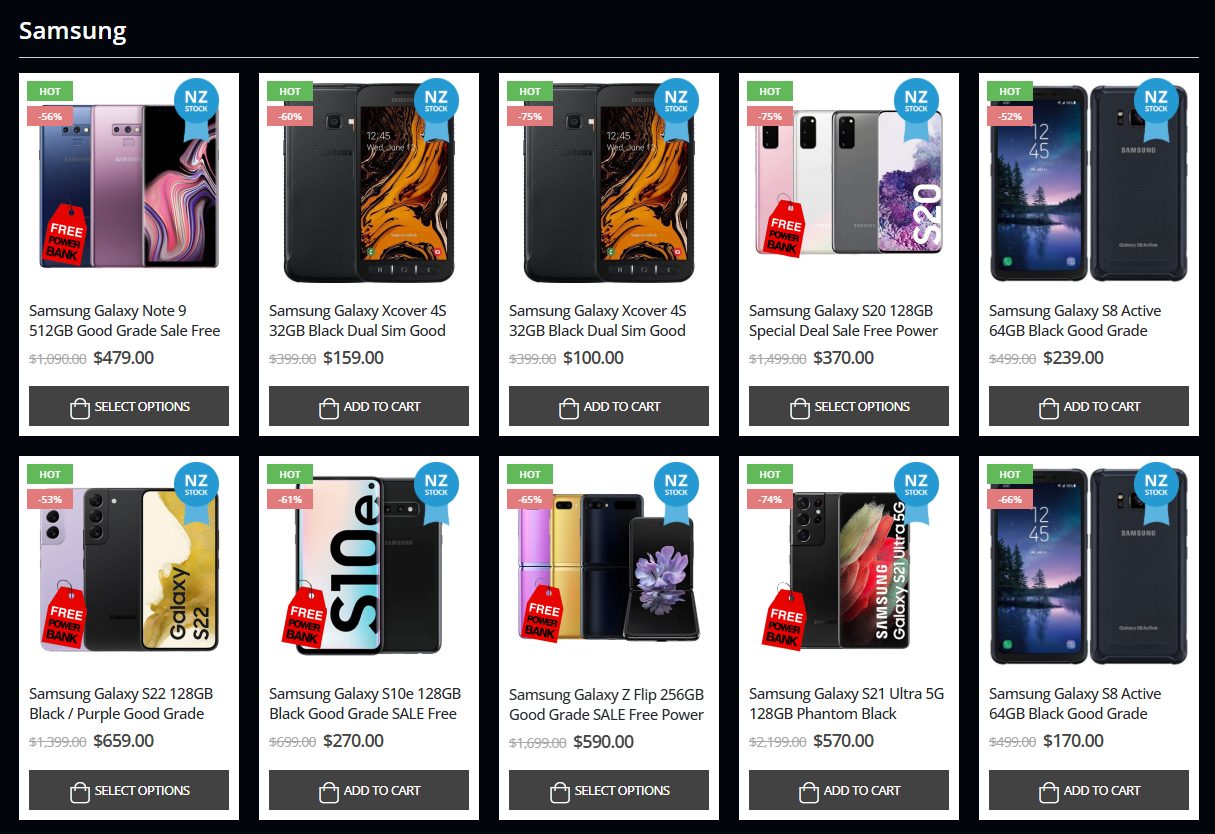Black Friday Samsung phone deals New Zealand