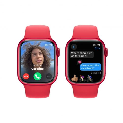Apple Watch Series 9 (GPS + Cellular) 41mm Red AluminiumCase & Red Sport Band Like New with Box - Image 5
