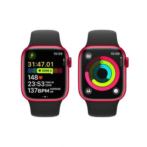 Apple Watch Series 9 (GPS + Cellular) 41mm Red Aluminum Case & Midnight Sport Band