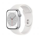 Apple Watch Series 9 (GPS + Cellular) 41mm Silver Aluminum Case & White Sport Band
