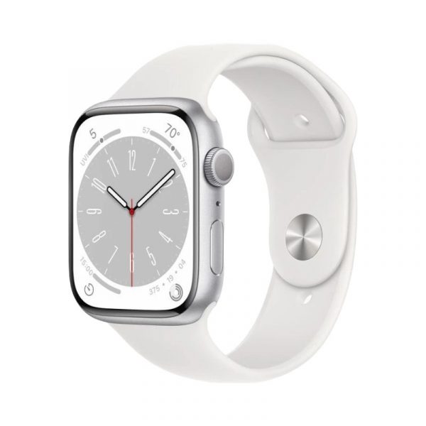 Apple Watch Series 9 (GPS + Cellular) 41mm Silver Aluminum Case & White Sport Band