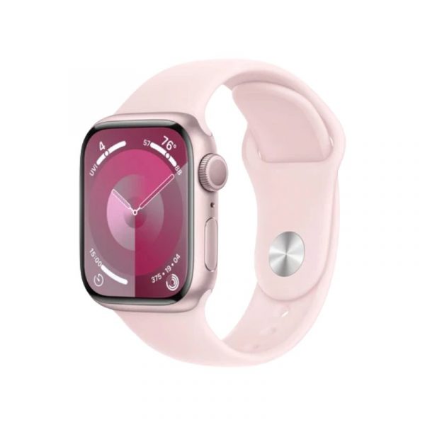 Apple Watch Series 9 (GPS + Cellular) 41mm Pink Aluminum Case & Pink Sport Band