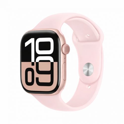Apple Watch Series 10 (GPS) 46mm Rose Gold Aluminium Case & Pink Sport Band