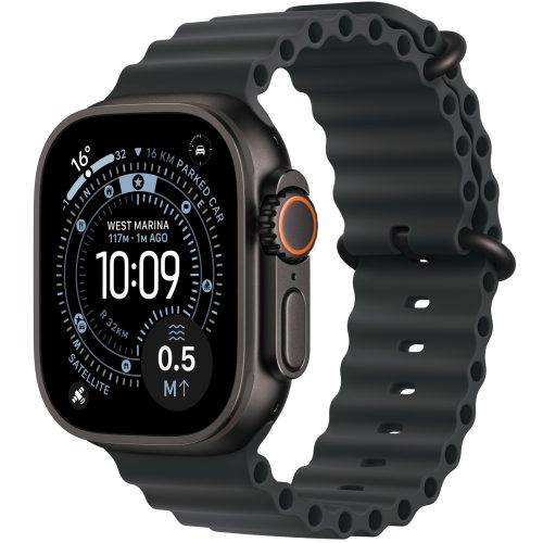 Apple Watch Ultra 3 (GPS + Cellular) 49mm Black Titanium Case with Black Ocean Band