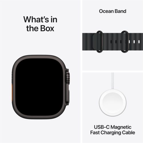 Apple Watch Ultra 3 (GPS + Cellular) 49mm Black Titanium Case with Black Ocean Band Excellent Grade Special Deal - Image 12