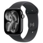 Apple Watch Series 11 GPS 46mm Jet Black Aluminium Case with Black Sport Band