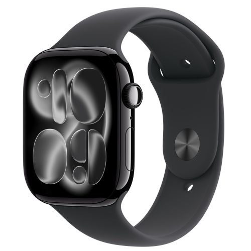 Apple Watch Series 11 GPS 46mm Jet Black Aluminium Case with Black Sport Band