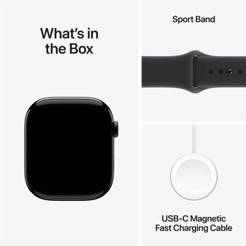 Apple Watch Series 11 GPS 46mm Jet Black Aluminium Case with Black Sport Band Excellent Grade with Apple Box - Image 3