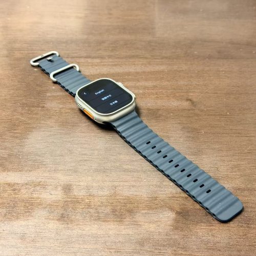 Apple Watch Ultra (GPS + Cellular) 49mm Natural Titanium Case with Black Ocean Band Excellent Grade Special Deal - Image 2